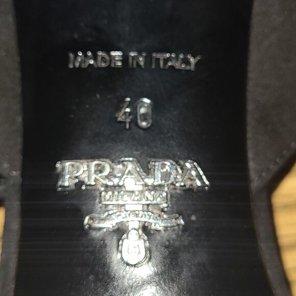 Prada Black Suede Platform Sandal, 75mm, Size EU 40 US 9-10 - Picture 6 of 6
